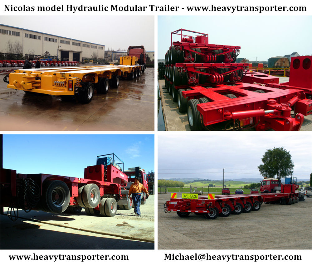 Nicolas model Hydraulic Modular Trailer - www.heavytransporter.com