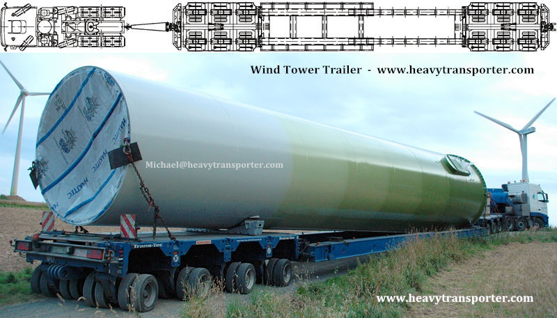Wind Tower Trailer - www.heavytransporter.com